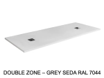 Receveur de douche, sur mesure : Largeur 160 à 210 cm x l. 70 à 100 cm. Bac à douche en résine anti glissant, finition misse, 10 couleurs, Livraison offerte